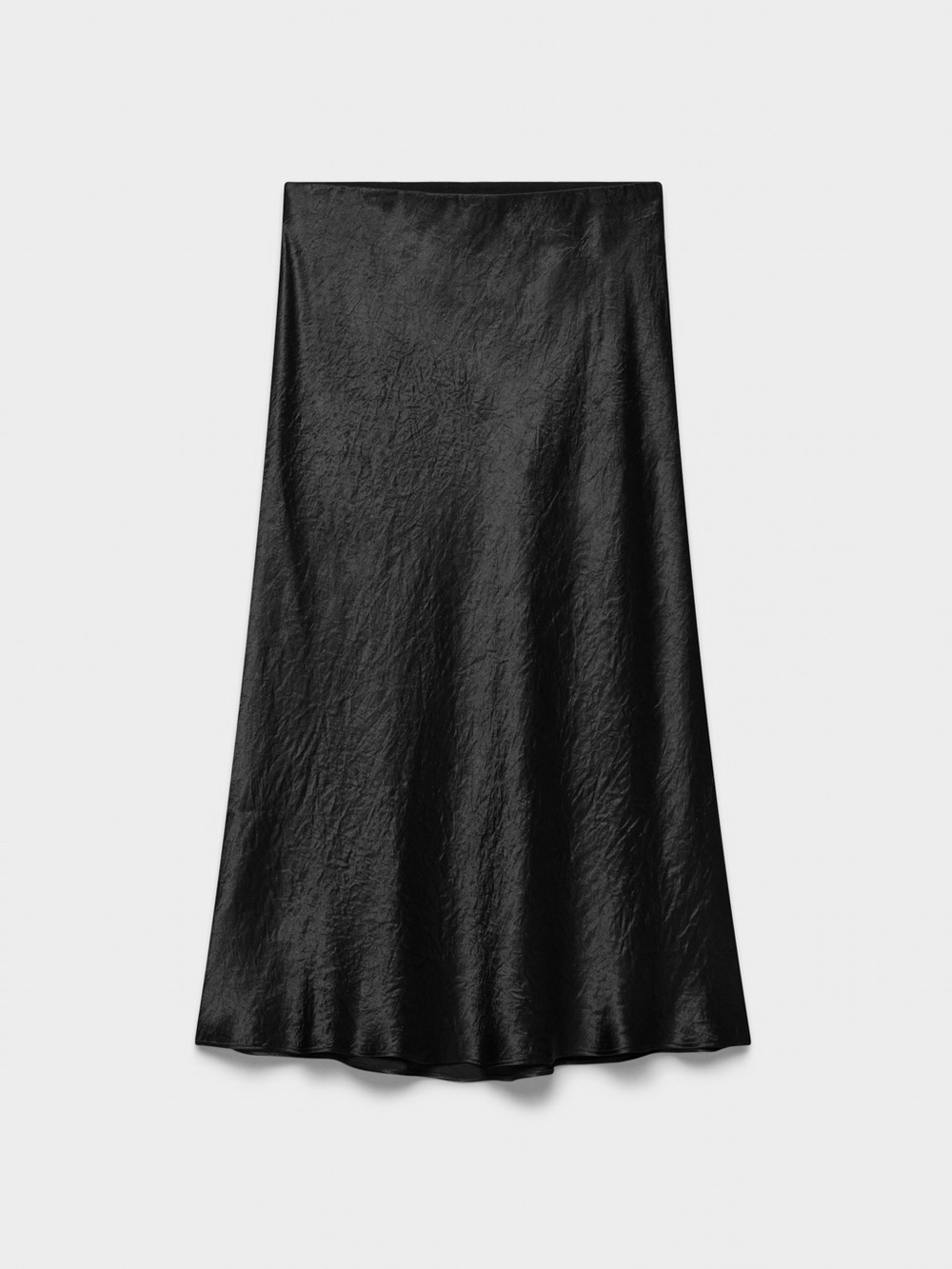 Wilfred Black Satin Maxi Skirt
